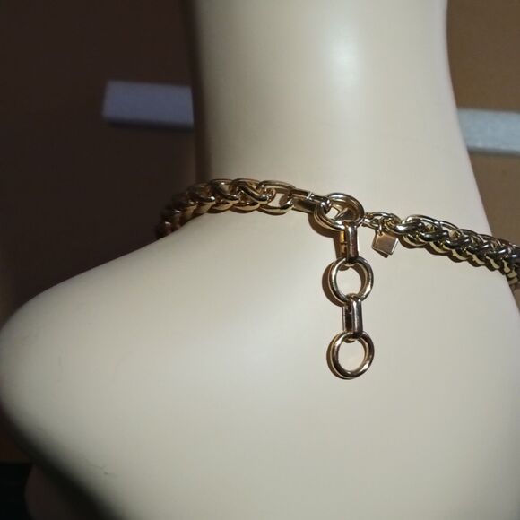 Banana Republic Gray Agate Statement Bib Necklace Gold Tone - Picture 8 of 9